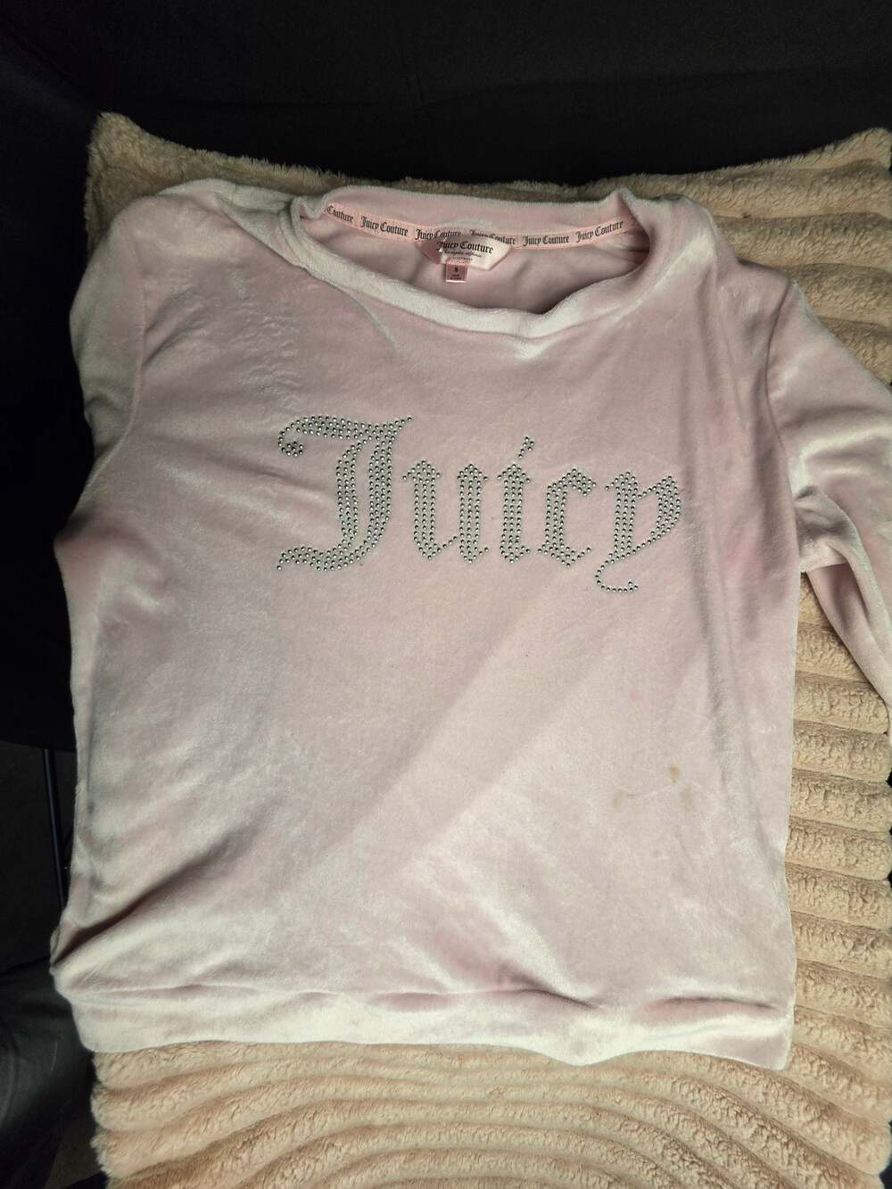 Juicy Couture Pink Velour Pajama Set XL